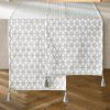 Heine home Tischdecke Tischtuch Festlich weiß-silber Druck 80x80 cm