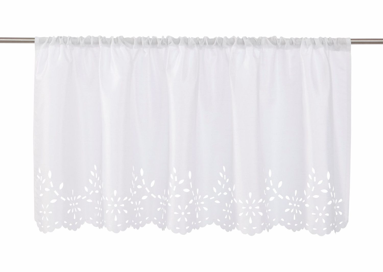 Scheibengardine Nepal Stangendurchzug (1 St) halbtransparent H/B 0,45x120 cm 1 Scheibengardine Nepal Stangendurchzug (1 St) halbtransparent H/B 0,45x120 cm