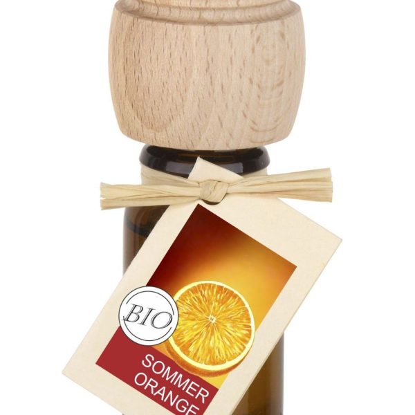 Piccolino Duftöl – Handgefertigt mit Buchenholzverschluss | Ätherische Öle Sommerorange 10 ml