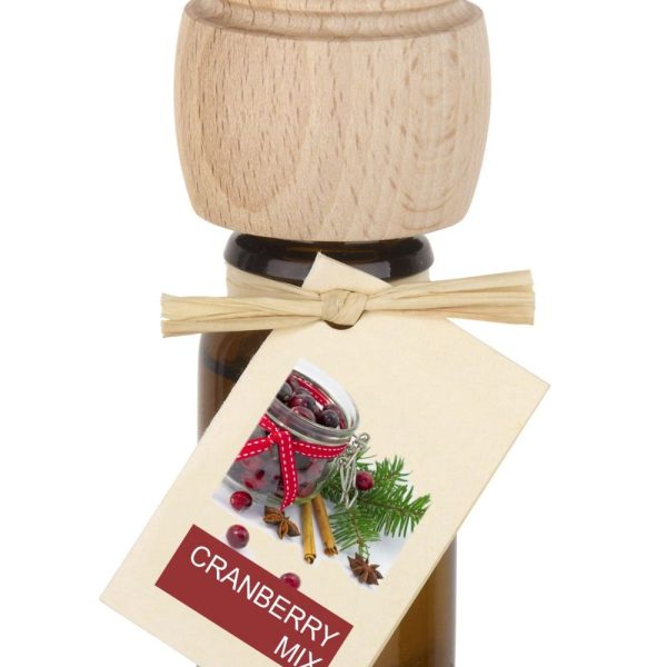 Piccolino Duftöl – Handgefertigt mit Buchenholzverschluss | Ätherische Öle Cranberry Mix 10ml