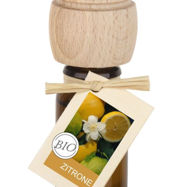 Piccolino Duftöl – Handgefertigt mit Buchenholzverschluss | Ätherische Öle Zitrone 10 ml
