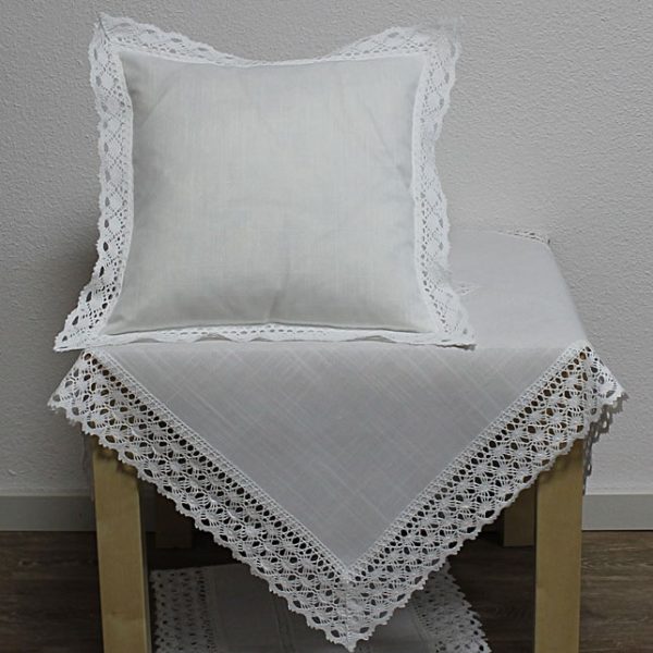Alternative view of Hossner Kissenhülle umhäkelt Landhaus Stil 40x40 cm