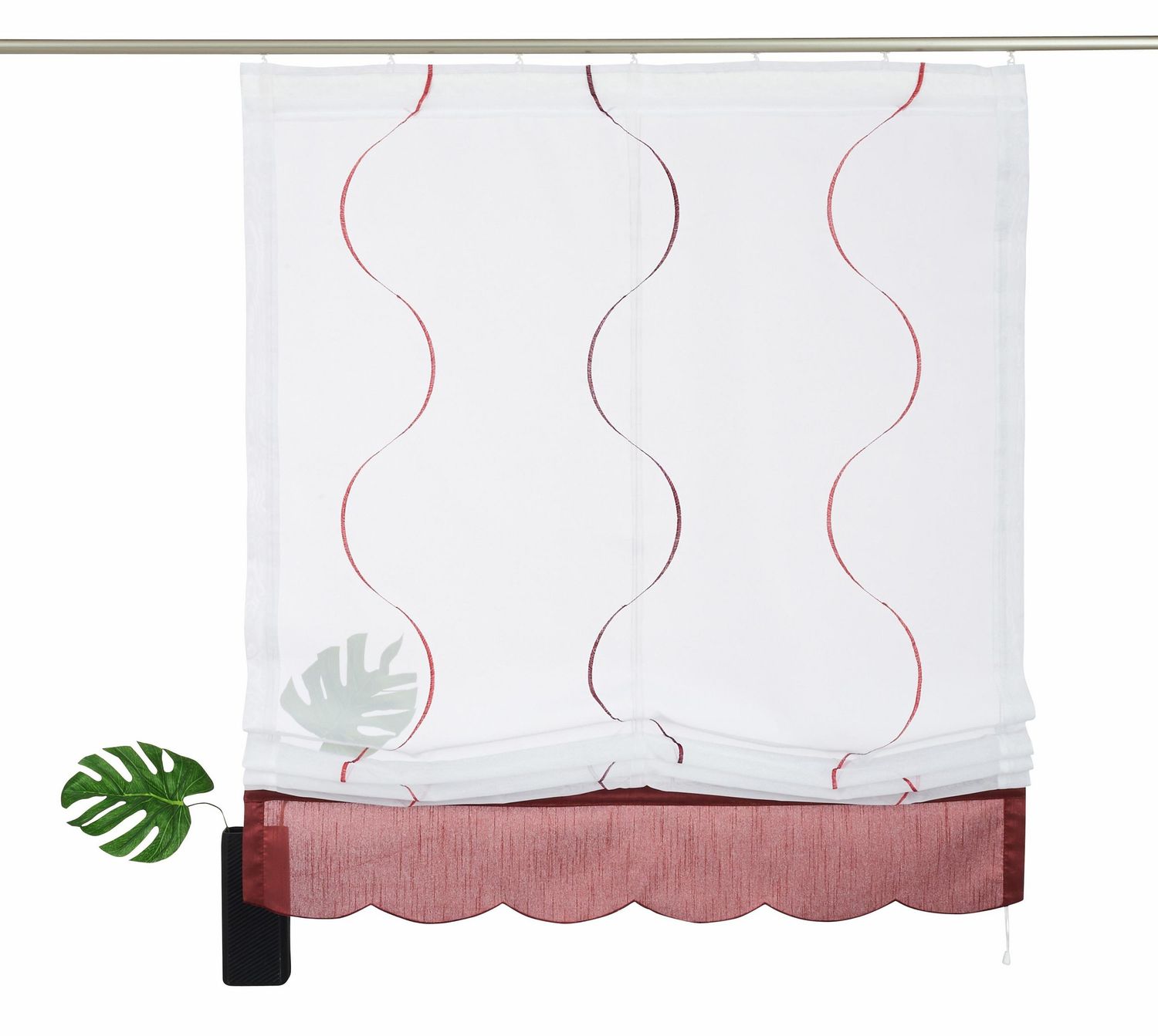 My home Raffrollo Tyma transparent mit Stickerei + Klettband ca. HxB 155/100 cm 1 My home Raffrollo Tyma transparent mit Stickerei + Klettband ca. HxB 155/100 cm