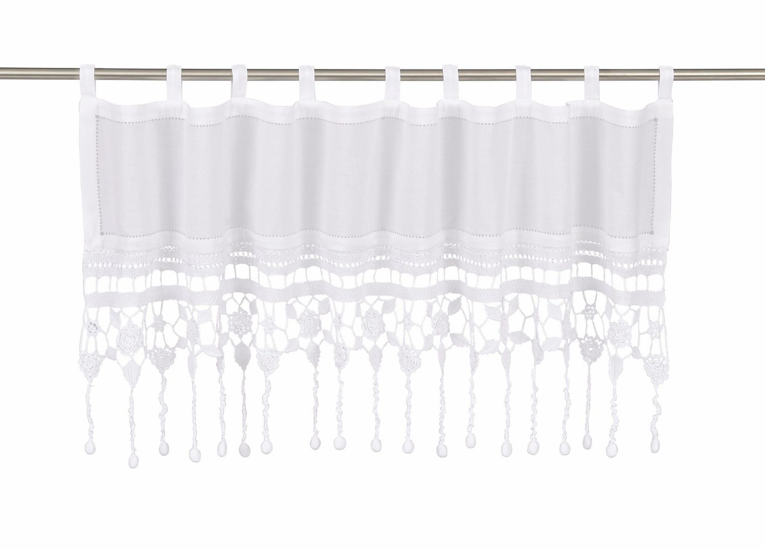 Hossner Panneaux Querbehang im Landhaus Stil Spitze HxB 50x125 cm 2 Hossner Panneaux Querbehang im Landhaus Stil Spitze HxB 50x125 cm – Bild 2