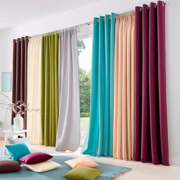 My Home Set (2) Fertigdeko Raja grün blickdicht microfaser H/B 175x140 cm 6 19545028 1