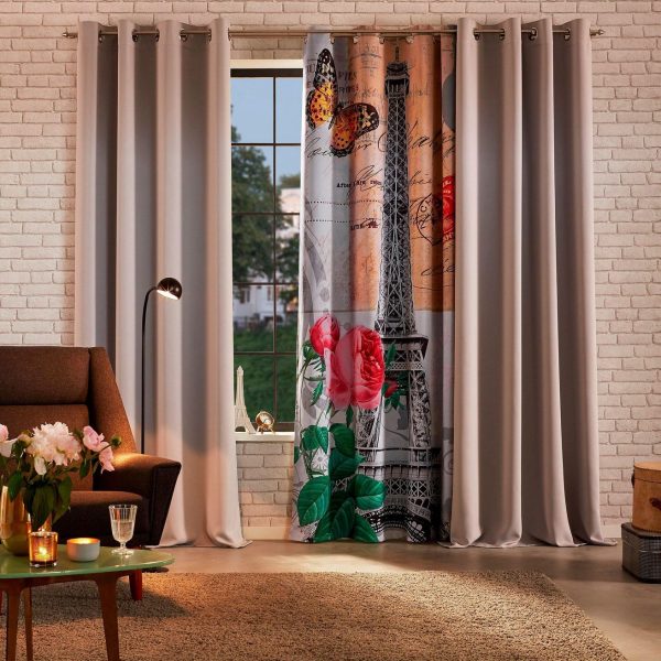 My Home Vorhang »Solana« Verdunkelnd Kräuselband extra Breit grau HXB 245x280 cm