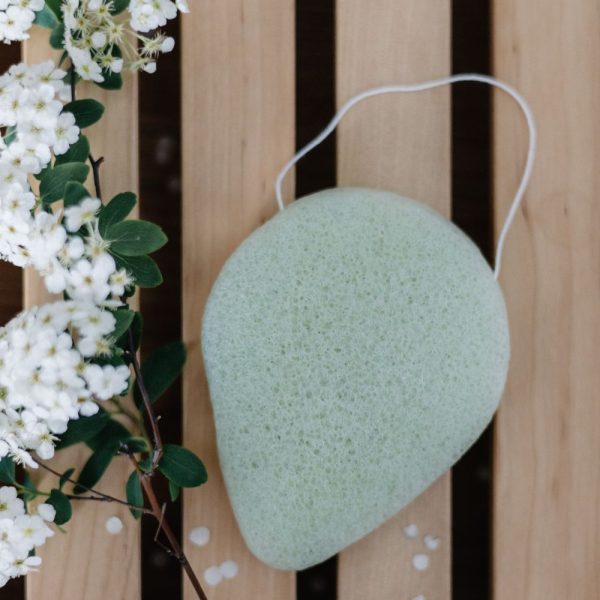 Gesichtsreinigungs-Schwamm aus der Konjac-Wurzel Bambusholzkohle ( grün ) 5 20037 1