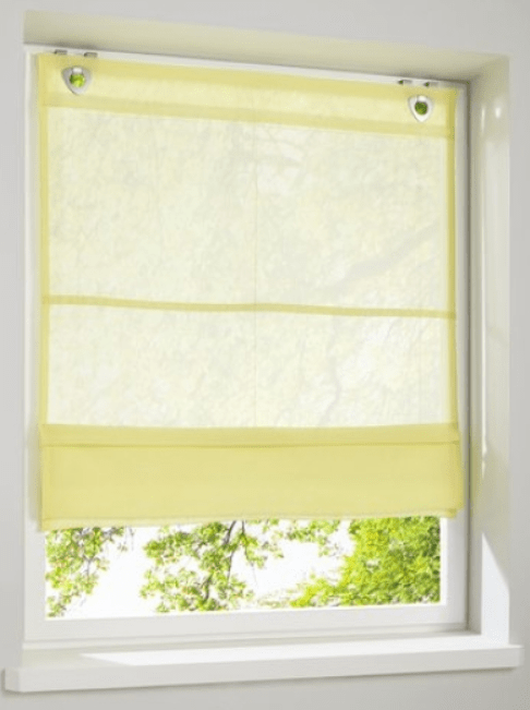Heine home Unifarbenes gelbes Raffrollo mit Haken und Ösen HxB 120x140 cm 2 Heine home Unifarbenes gelbes Raffrollo mit Haken und Ösen HxB 120x140 cm – Bild 2