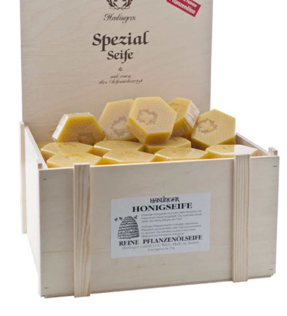 Haslinger hochwertige Pflanzenölseife mit Manuka Honig Gästeseife Wabe Geschenk 75 g 1 Haslinger hochwertige Pflanzenölseife mit Manuka Honig Gästeseife Wabe Geschenk 75 g