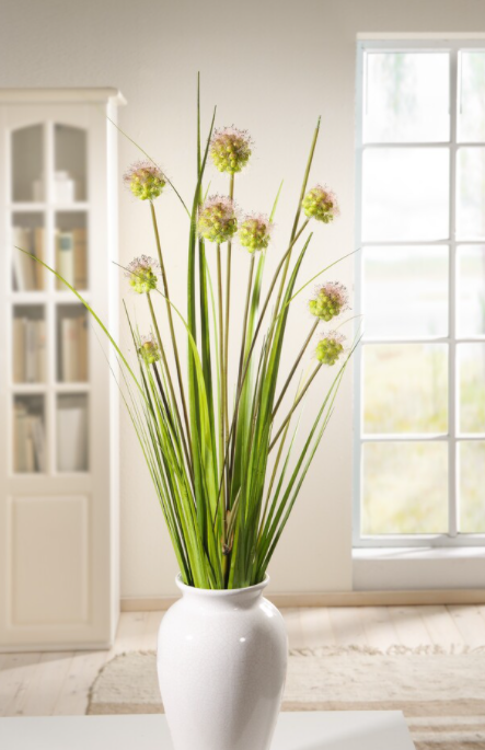 Deko-Bündel Gras mit 9 Fruchtständen Kunststoffblätter Maße ca. 85 cm 1 Deko-Bündel Gras mit 9 Fruchtständen Kunststoffblätter Maße ca. 85 cm