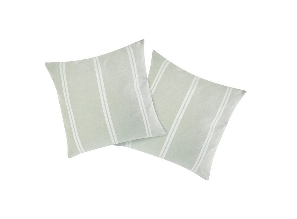 LeGer 1 Stück Kissenhülle Kissenbezug Couchkissen Landhaus grün-weiß 50x50 cm 1 LeGer 1 Stück Kissenhülle Kissenbezug Couchkissen Landhaus grün-weiß 50x50 cm