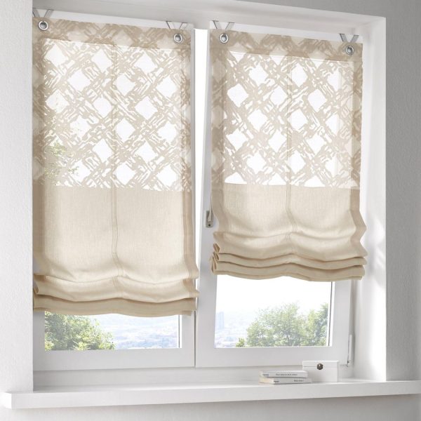 Heine home Raffrollo Ausbrenner Muster Landhaus Stil Ösen HXB 130x120 cm 5 21508415 2