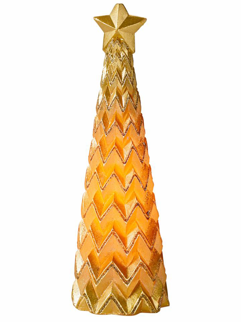 Heine Home 1 Weihnachtlicher LED-Dekobaum aus Echtwachs in gold Höhe ca. 21 cm 3 Heine Home 1 Weihnachtlicher LED-Dekobaum aus Echtwachs in gold Höhe ca. 21 cm – Bild 3