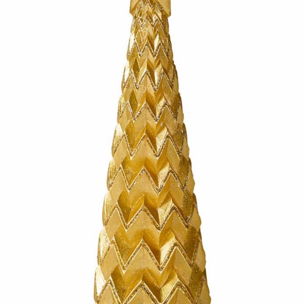 Alternative view of Heine Home 1 Weihnachtlicher LED-Dekobaum aus Echtwachs in gold Höhe ca. 21 cm