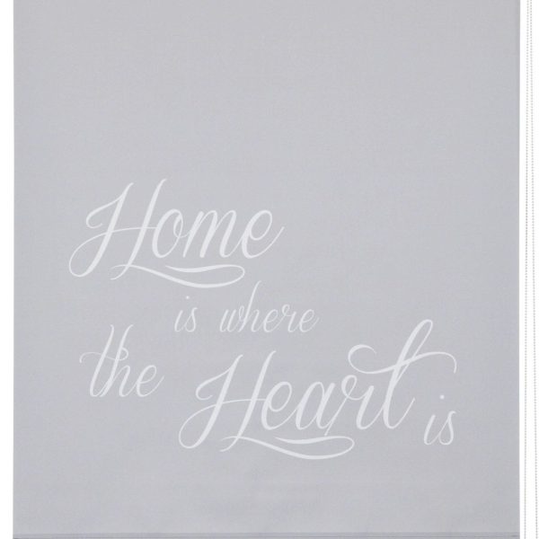 Easyfix Seitenzugrollo mit Spruch von GARDINIA Lichtschutz grau 150x45 cm