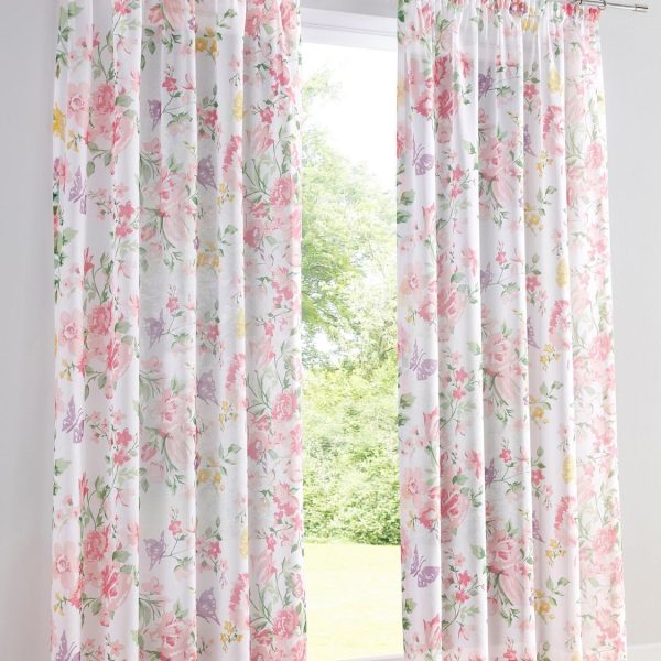 Heine Home 1x Dekostore bedruckt mit Blumenmuster Aufhängung mit Universalband