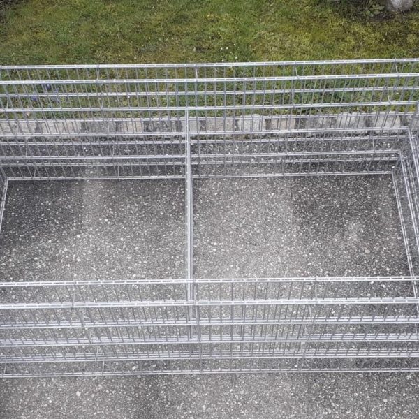 Verbinderset für Hochbeet LxBxH 251x136x83 cm Doppelstabgitter 8/6/8+6/5/6 mm 6 3 3