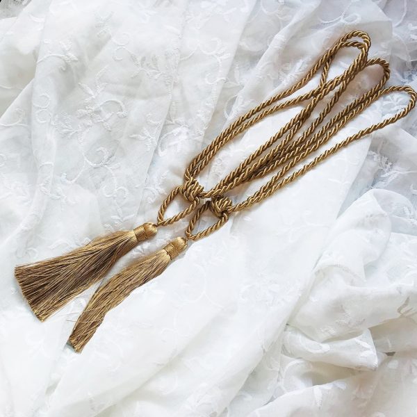 Van Deurs 2 Raffhalter Quasten goldfarbig