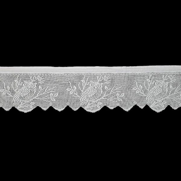 Alternative view of Hossner Panneaux Stoff+ Spitze weiß Landhaus Stil Tunnelzug