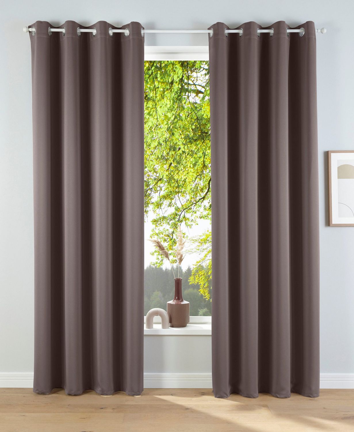 My Home Vorhang Solana Ösen (2 St), verdunkelnd 2-er Set einfarbig HXB 145x140cm 1 My Home Vorhang Solana Ösen (2 St), verdunkelnd 2-er Set einfarbig HXB 145x140cm