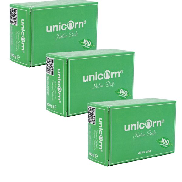 Unicorn all in one Naturseife Bio Zertifiziert mit Apfelduft 300 g