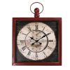 Clayre & Eef Wanduhr aus Eisen Shabby chic antik Vintage 60x7x79 cm 7 5KL0168
