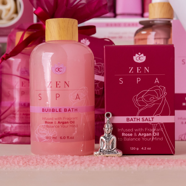 Alternative view of Accentra 2-teiliges ZEN SPA Wellness-Set mit Rosen- und Arganöl im Geschenkbeutel