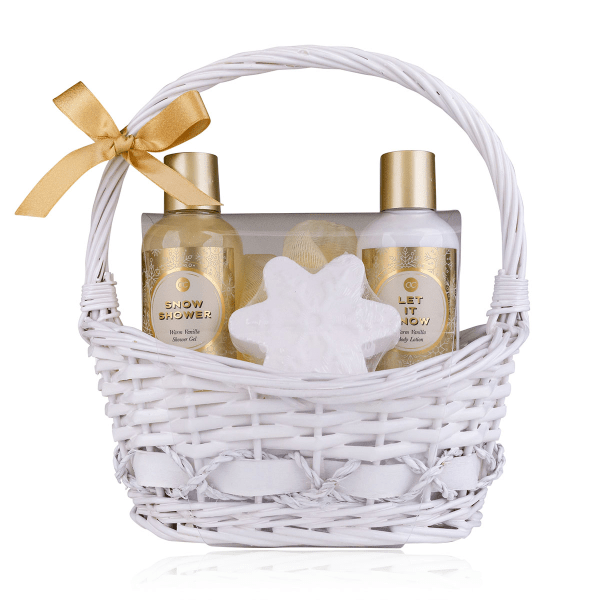Accentra Winter Magic Geschenkset im Korb mit Duschgel, Bodylotion und Badezubehör