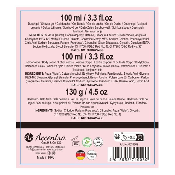 Alternative view of Accentra ROMANTIC DREAMS Geschenkset – Tea Rose & Velvet 330 ml