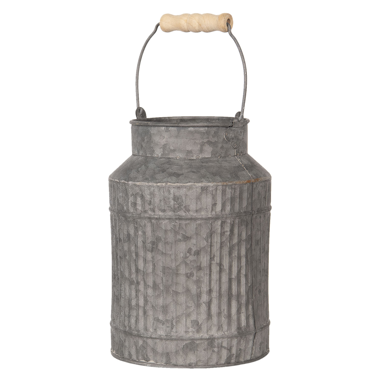 Clayre & Eef Milchkanne Dekokanne Metall Vintage Landhaus Shabby Ø16x23 cm 2 Clayre & Eef Milchkanne Dekokanne Metall Vintage Landhaus Shabby Ø16x23 cm – Bild 2