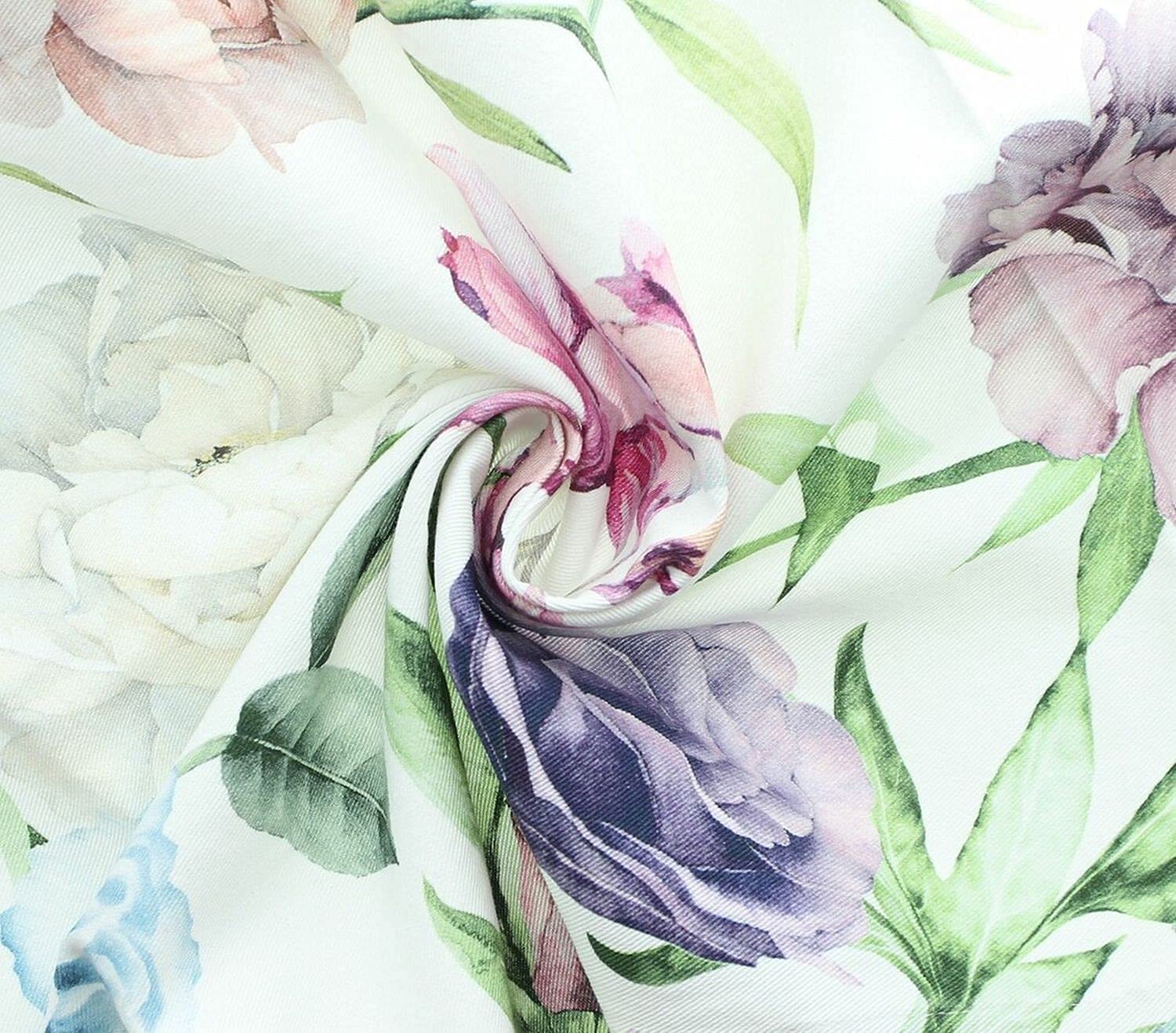 Tischläufer Tischdecke mit Blumenmuster Tischdeko weiß 40x140 cm 3 Tischläufer Tischdecke mit Blumenmuster Tischdeko weiß 40x140 cm – Bild 3