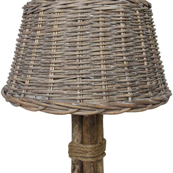 Alternative view of Frank Flechtwaren Tischleuchte Treibholz-Charme ca. Ø 38x82 cm Höhe