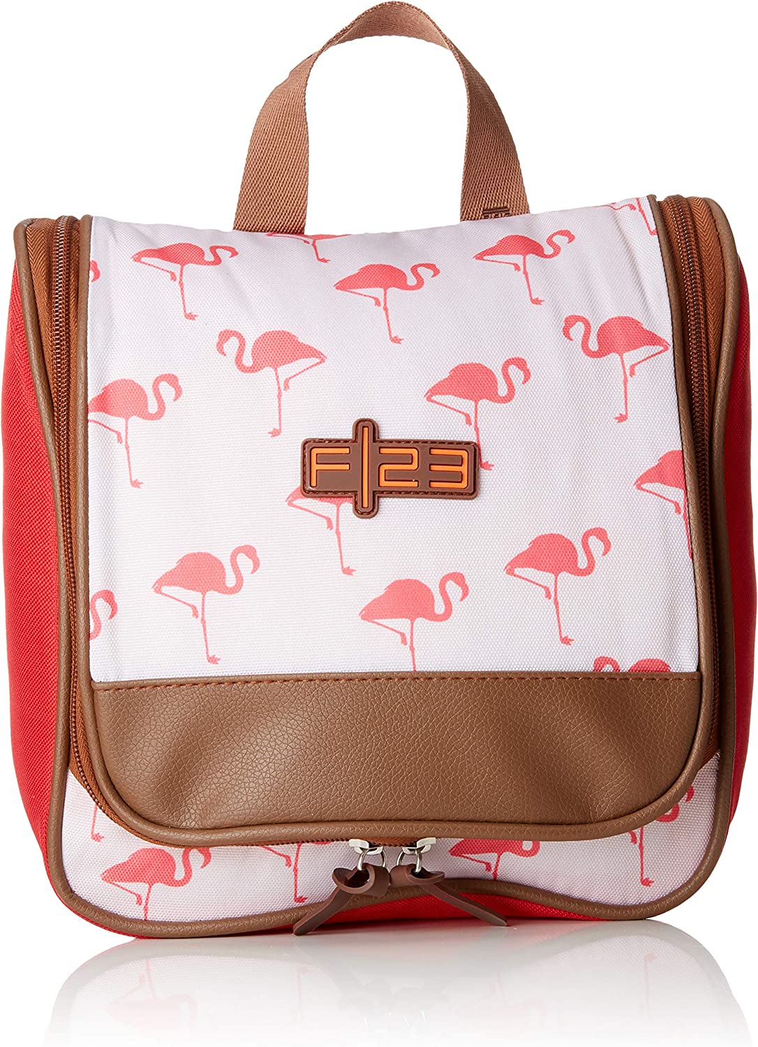 F 23 Kulturbeutel mit Henkel Flamingo beige/Koralle 24 x 8 x 25 cm 1 F 23 Kulturbeutel mit Henkel Flamingo beige/Koralle 24 x 8 x 25 cm