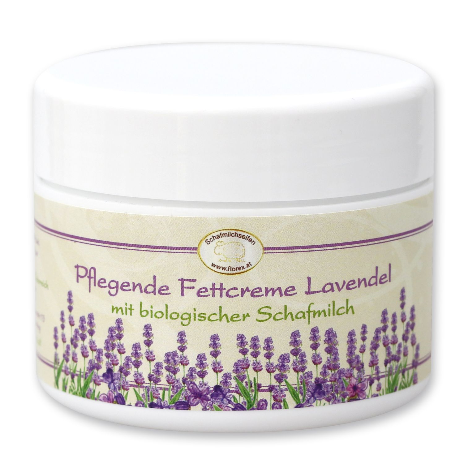 Florex Fettcreme mit Lavendel Bio Schafmilch mit Lanolin 125 ml 1 Florex Fettcreme mit Lavendel Bio Schafmilch mit Lanolin 125 ml