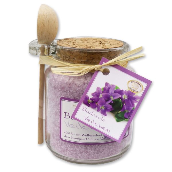 Florex Badesalz Veilchen Glas mit Holzlöffel 300 g