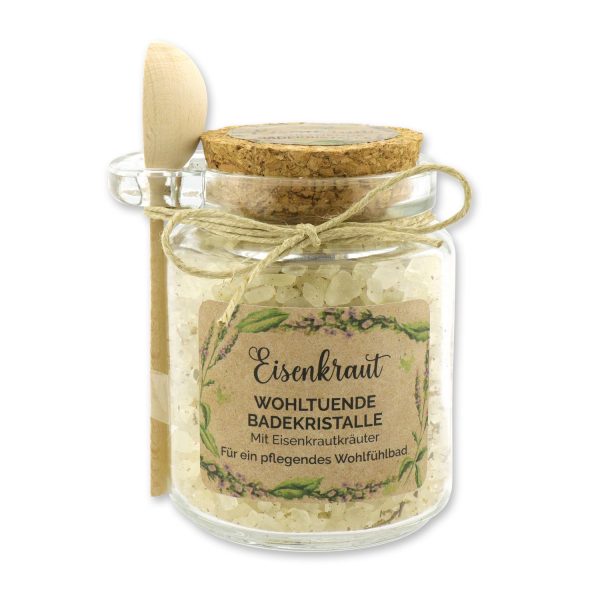 Alternative view of Florex Badesalz Eisenkraut grob mit Schafmilch im dekorativen Glas mit Holzlöffel 300 g