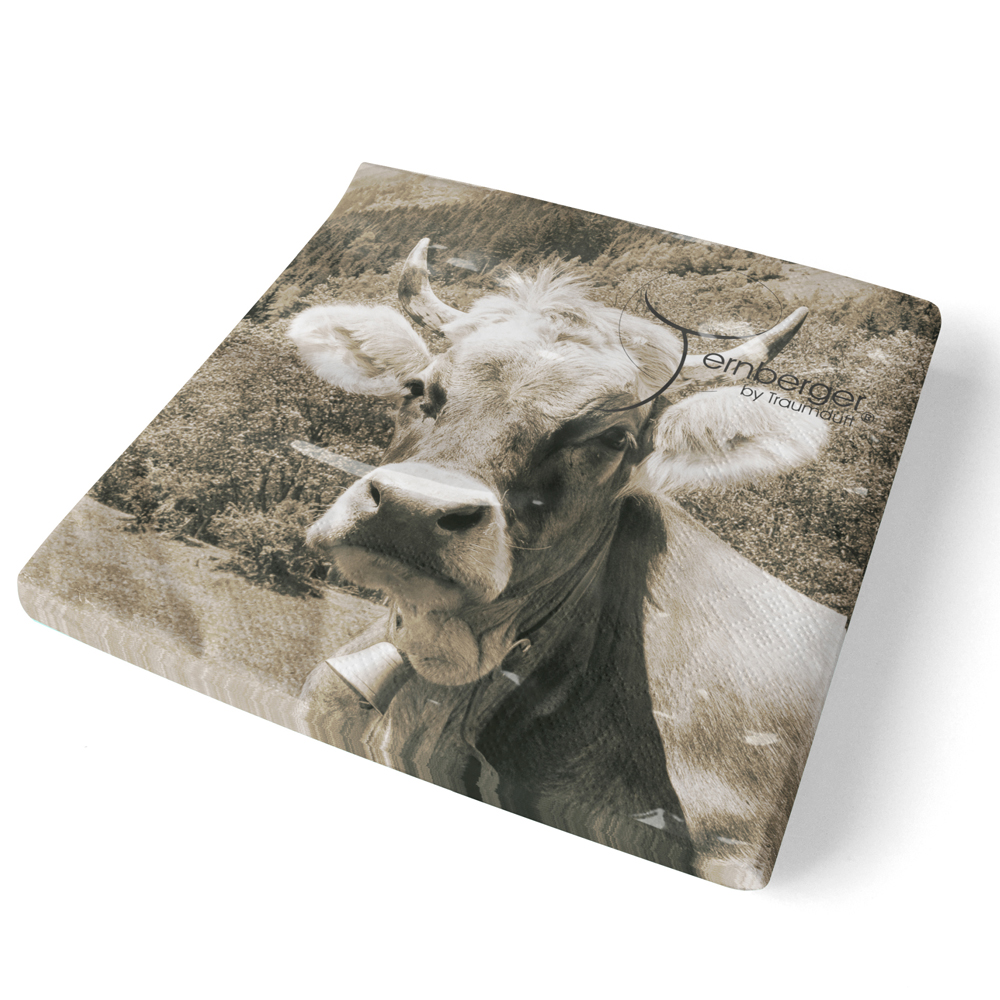 Traumduft 20 Stück Servietten 3-Lagig Kuh Berta 33x33 cm Dekor Papierservietten 2 Traumduft 20 Stück Servietten 3-Lagig Kuh Berta 33x33 cm Dekor Papierservietten – Bild 2