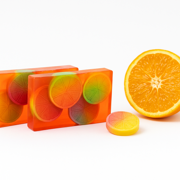 Nesbel Seife Orange – spritzig & fruchtig | Glycerin & Ziegenmilch (100 g)