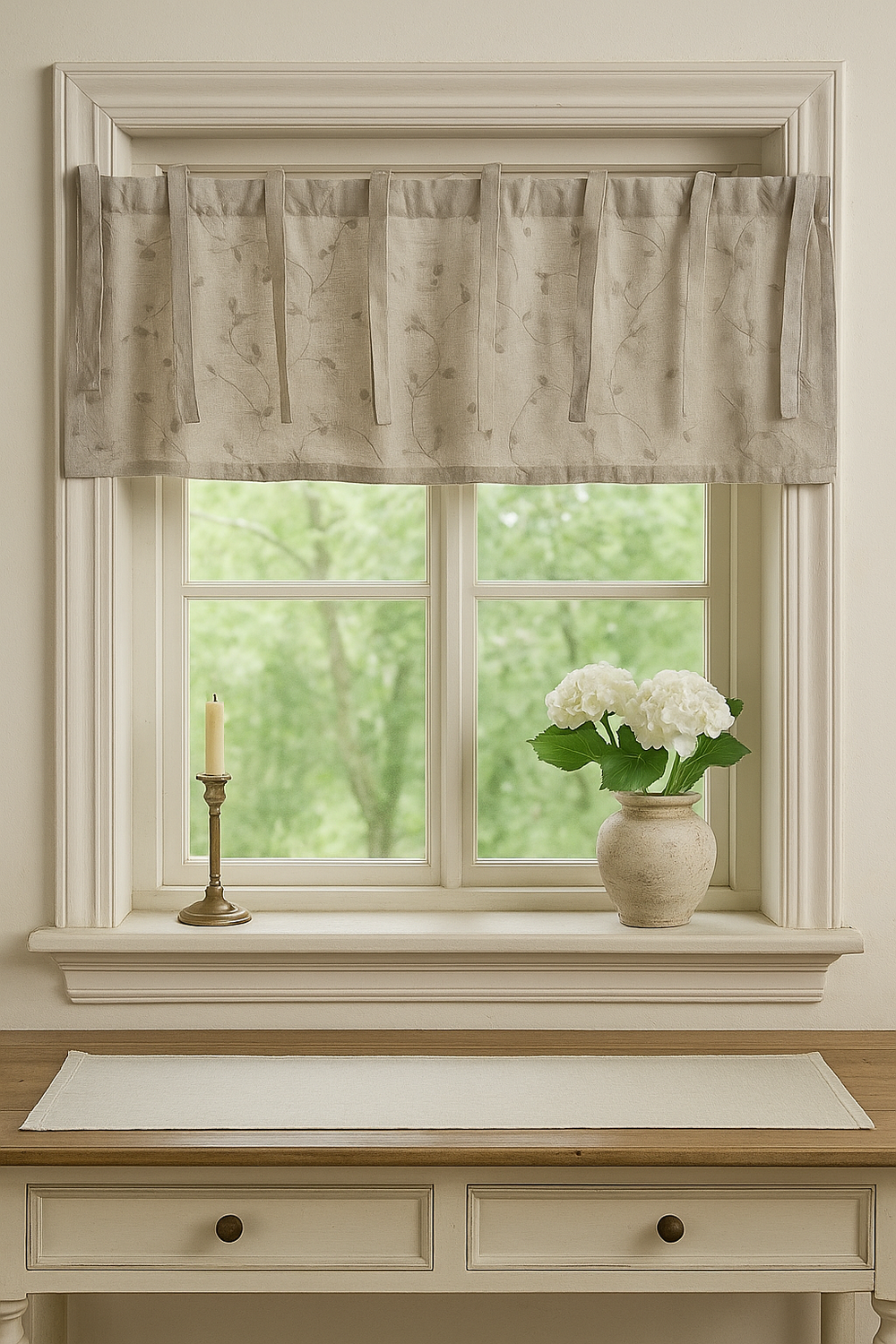 Van Deurs bestickte Kurzgardine Panneaux Millefleur HxB 40x200 cm birch 4 Van Deurs bestickte Kurzgardine Panneaux Millefleur HxB 40x200 cm birch – Bild 4