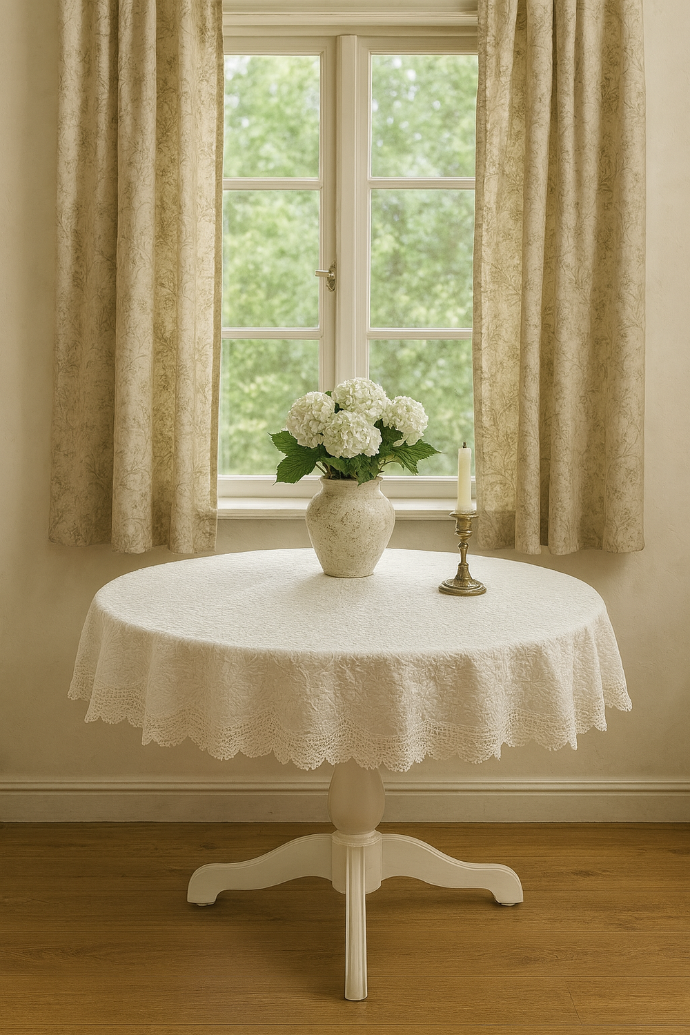 Van Deurs Tischdecke Bestickt Baumwolle im Landhaus Vintage Stil ca. Rund 90 cm 1 Van Deurs Tischdecke Bestickt Baumwolle im Landhaus Vintage Stil ca. Rund 90 cm