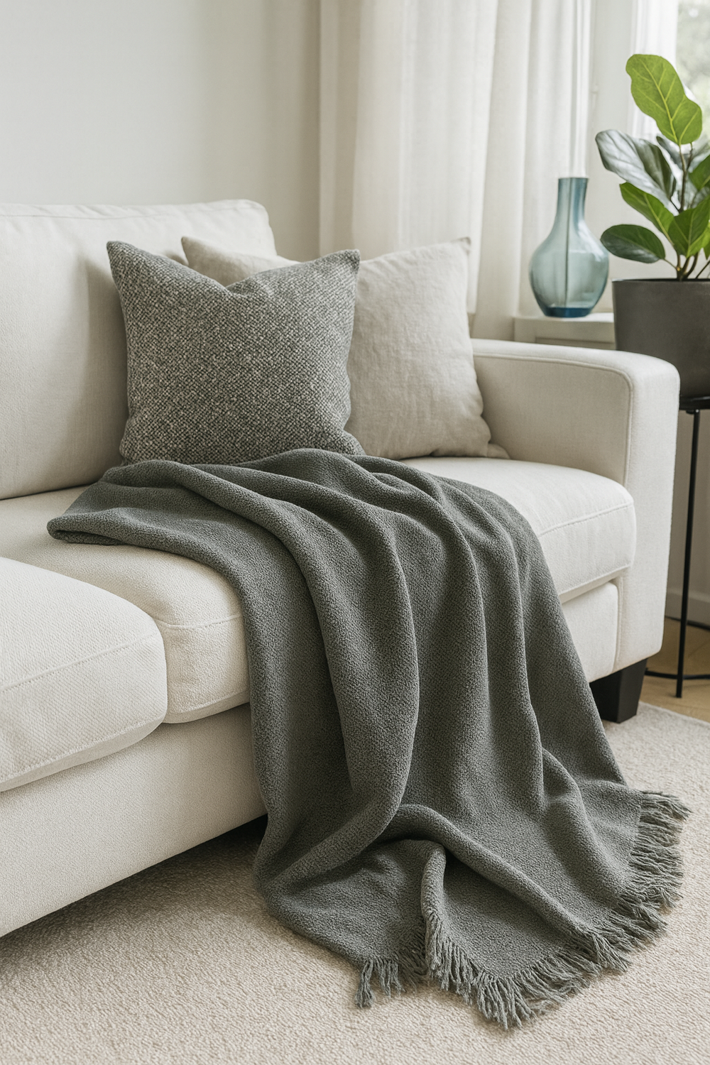 Guido Maria Kretschmer Home & Living Wohndecke, 100% Baumwolle, 220x250 cm, Cotton made in Africa 2 Guido Maria Kretschmer Home & Living Wohndecke, 100% Baumwolle, 220x250 cm, Cotton made in Africa – Bild 2