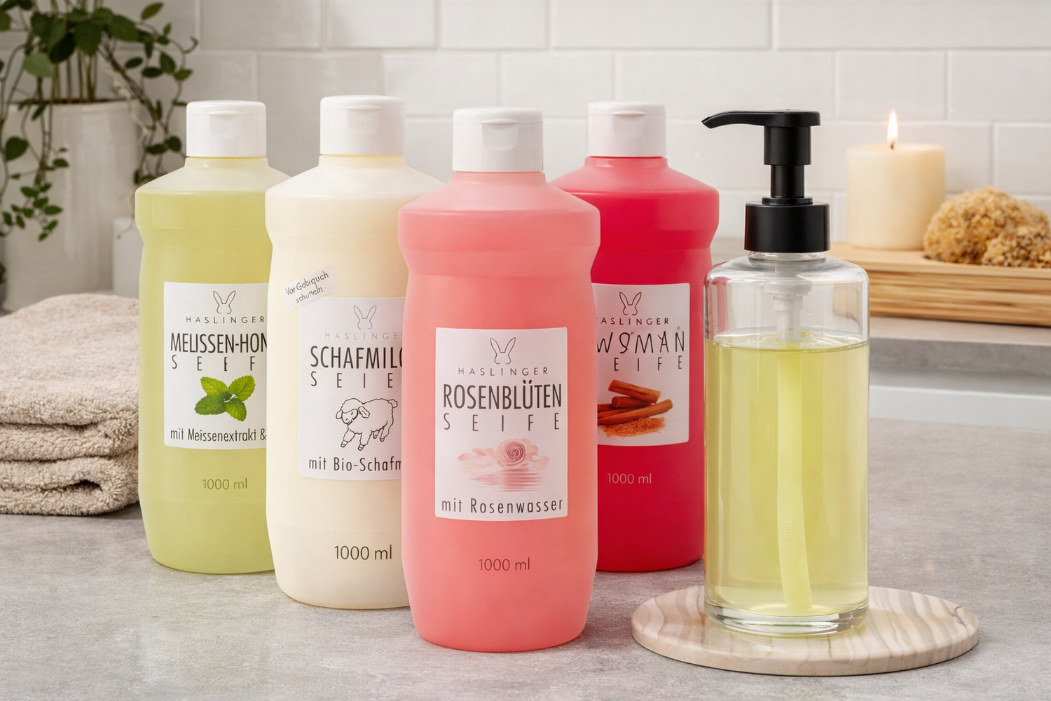 Haslinger Woman Flüssigseife Nachfüller 1000 ml 3 Haslinger Woman Flüssigseife Nachfüller 1000 ml – Bild 3