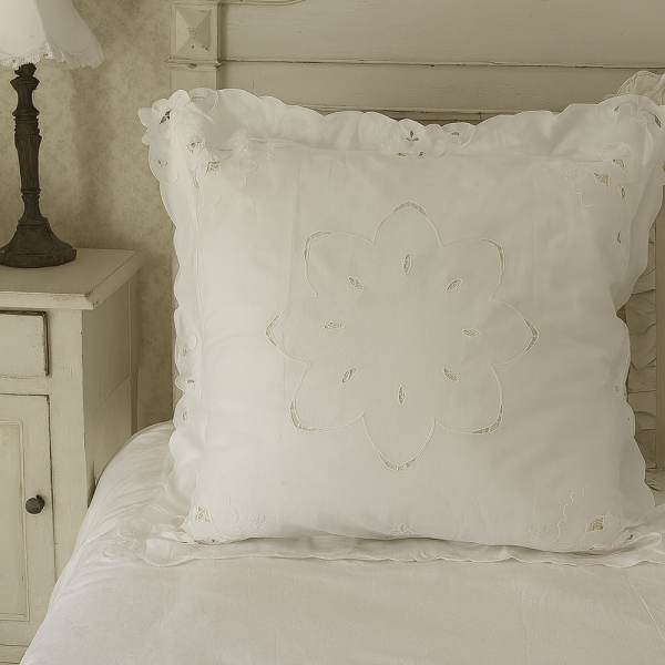 Alternative view of Hossner Vintage Bettwäsche Verona Richelieu Stickerei Landhaus Stil 155x200 + 80x80 cm