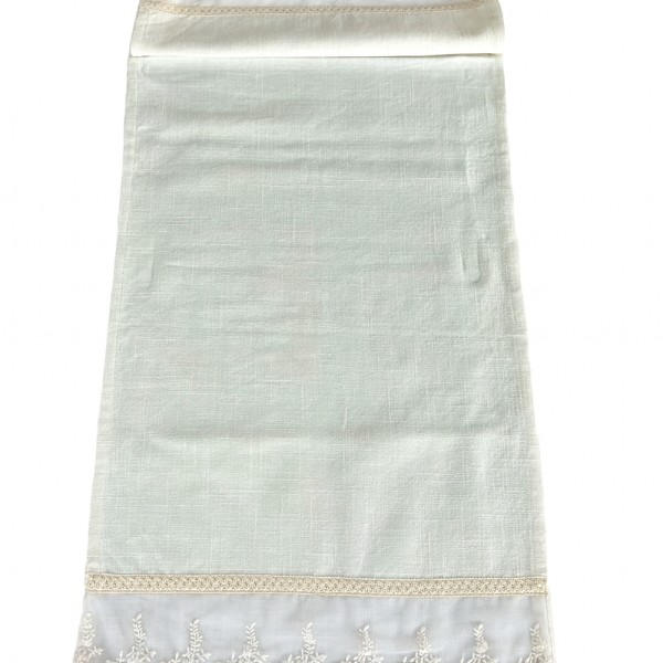 Alternative view of Tischläufer romantisch bestickt 100% Baumwolle ecru ca. 40x140 cm