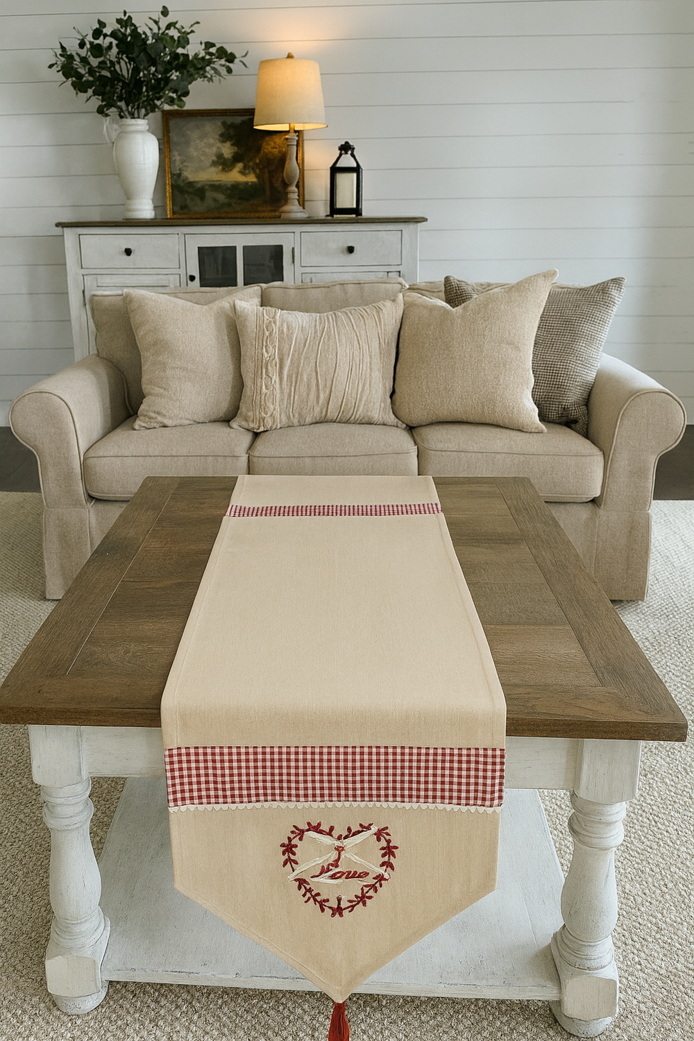 Heine home romantischer Tischläufer Landhausstil bestickt Quasten ca. 50x150 cm 1 Heine home romantischer Tischläufer Landhausstil bestickt Quasten ca. 50x150 cm