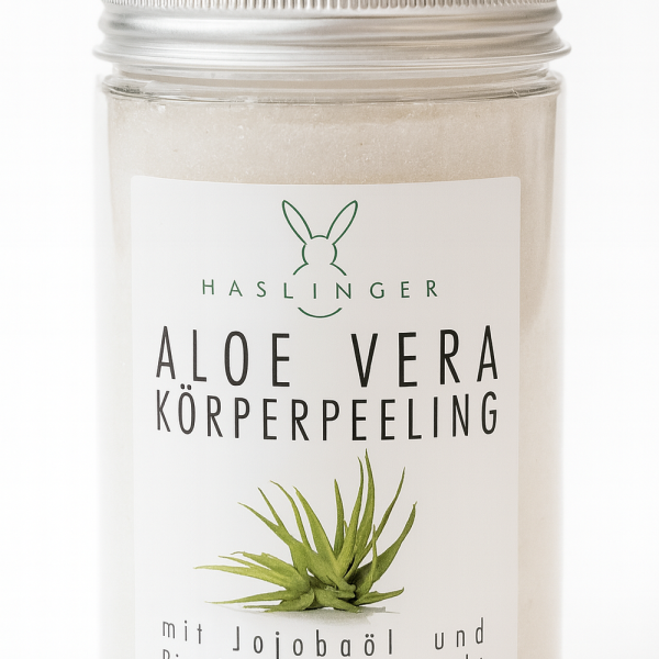 Haslinger Aloe Vera Körperpeeling Jojobaöl und Bio Aloe Vera Extrakt 450 g