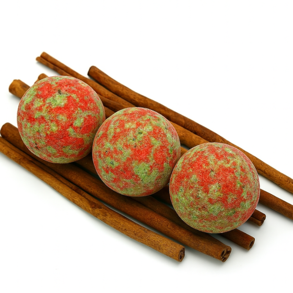 Nesbel Handgemachte Badebombe Grüner Apfel mit Traubenkernöl 1 Stück 125 g