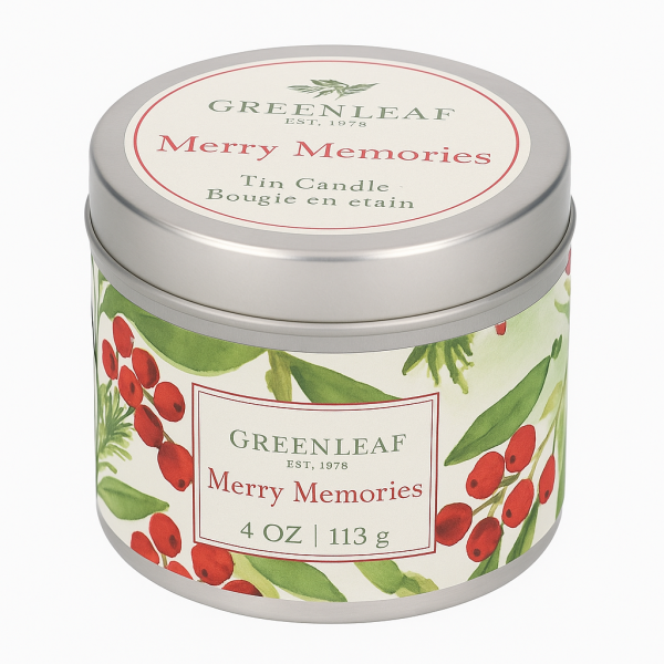 Greenleaf Merry Memories – Dosenkerze mit fruchtig-warmem Wohlfühlduft 113 g