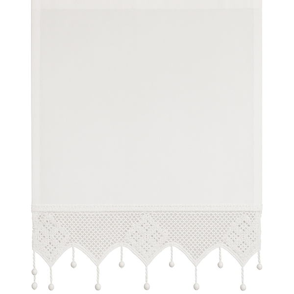Alternative view of Fenstervorhang Baumwolle mit handgehäkelter Spitze – romantischer Vintage-Look BxH 35x45 cm