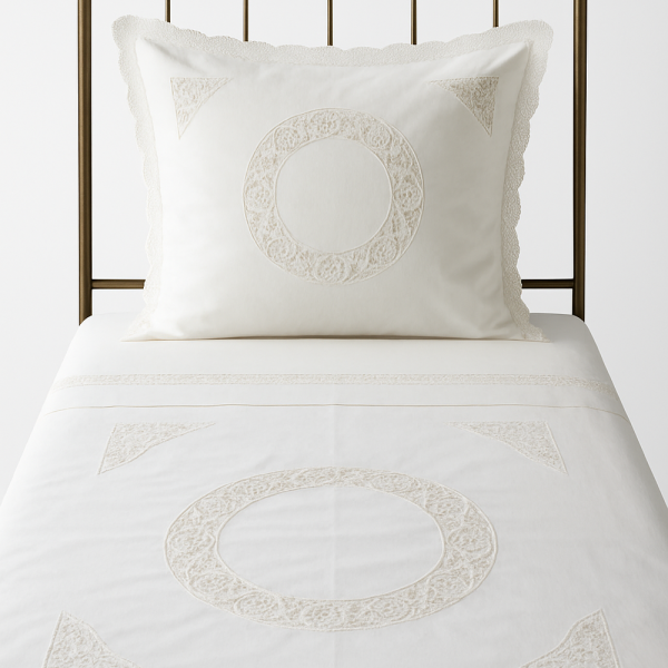 Alternative view of Vintage-Bettwäsche Cortina mit Stickerei – 100 % Baumwolle, romantischer Landhausstil 135x220 cm+80x80 cm